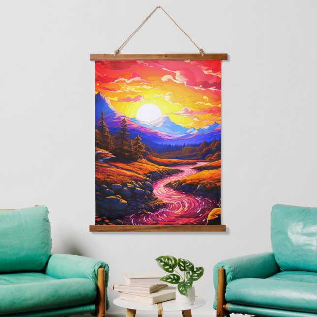 Ai Sunset Hanging Tapestry (Living Room)