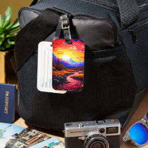 Ai Sunset Luggage Tag