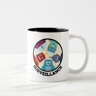 AI Surveillance Two-Tone Coffee Mug