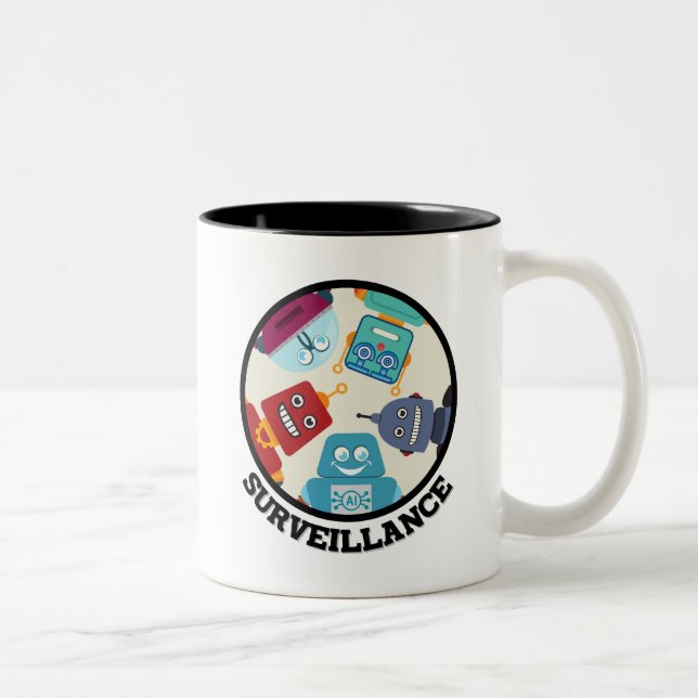AI Surveillance Two-Tone Coffee Mug (Right)