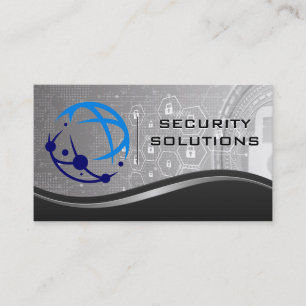 AI Tech Logo Tech Cyber Security Business Card