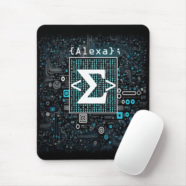 Ai - Technology - Coding Monogram - Sigma Mouse Mat (With Mouse)