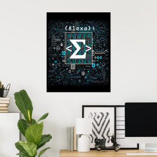 Ai - Technology - Coding Monogram - Sigma Poster