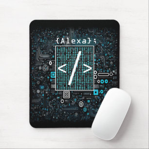 Ai - Technology - Coding Monogram - Slash Mouse Mat