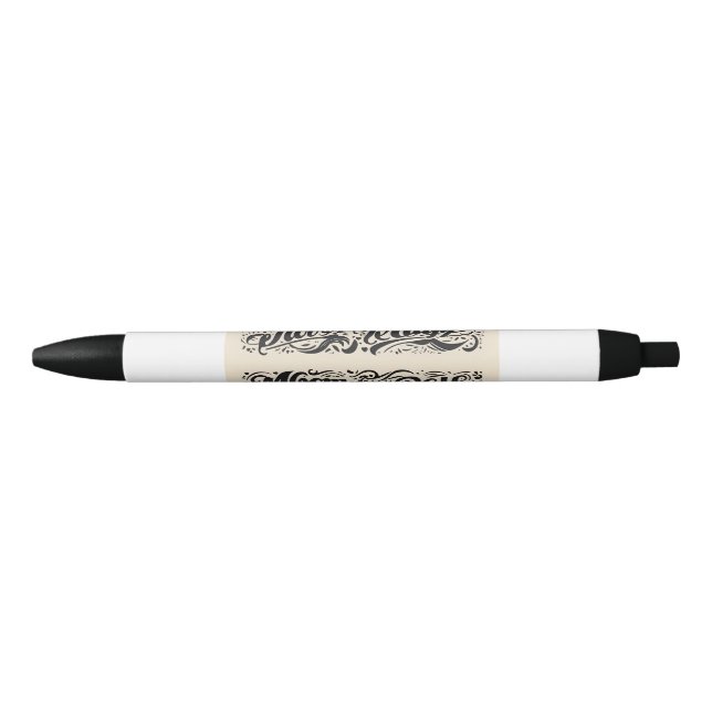 AI text design / Fashion  Black Ink Pen (Front)