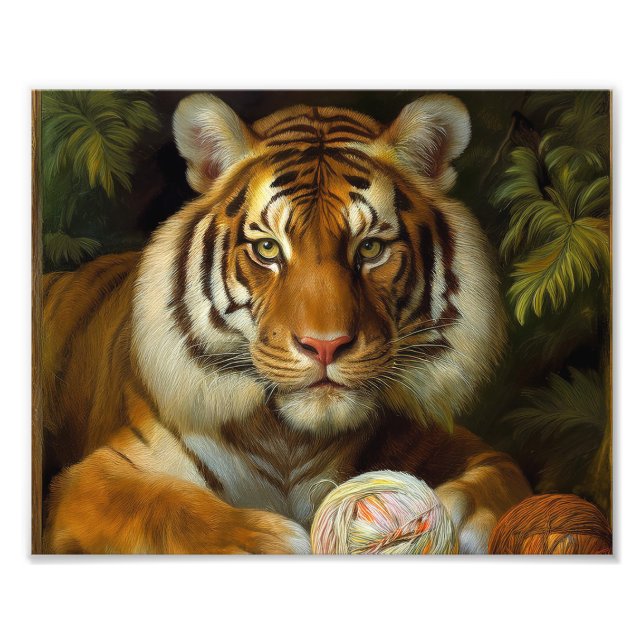 AI Tiger Painting  Photo Print (Front)