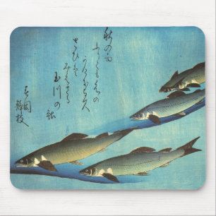 Ai (Trout) - Hiroshige's Colour Japanese Fish Prin Mouse Mat