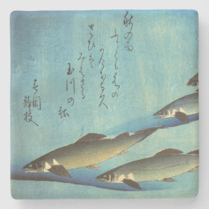 Ai (Trout) - Hiroshige's Colour Japanese Fish Prin Stone Coaster