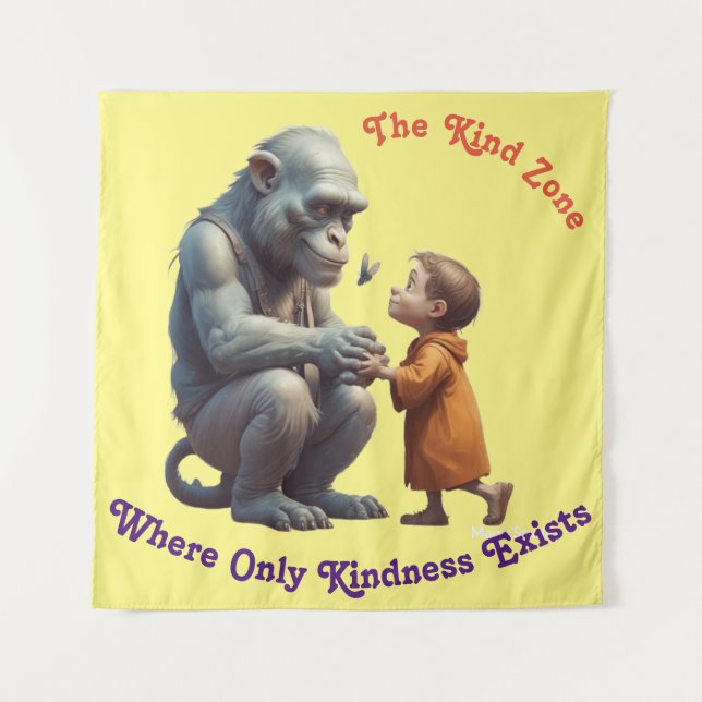 AI Where Only Kindness Exists Tapestry/Backdrop Tapestry (Front)