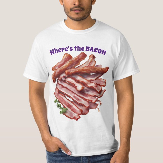 AI Where's the Bacon T-Shirt (Front)