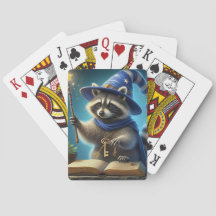 AI wizard racoon playingcards