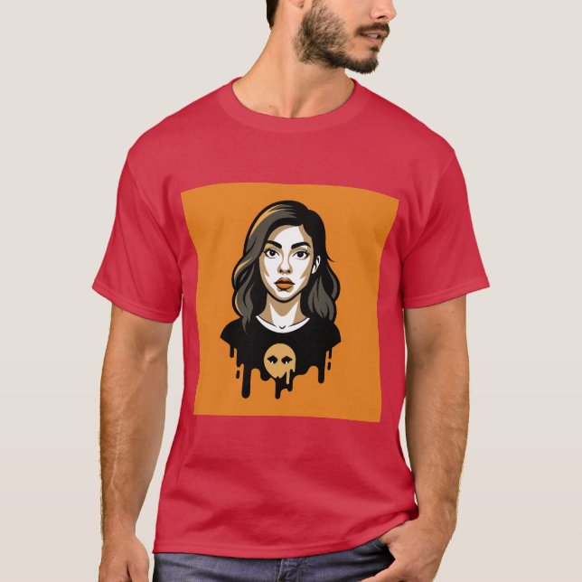 AI Woman Pic Design – The Future Meets Elegance T-Shirt (Front)