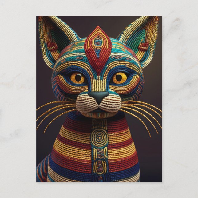 AI Yarn Cat Postcard (Front)