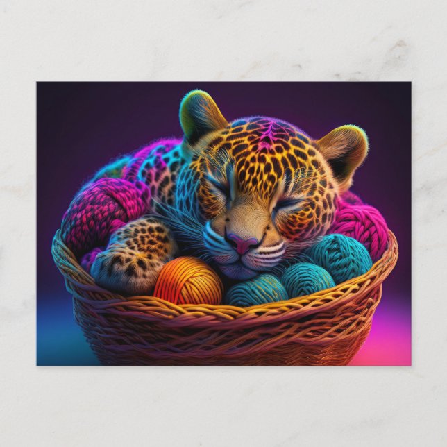 AI Yarn Jaguar  Postcard (Front)