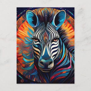 AI zebra Holiday Postcard