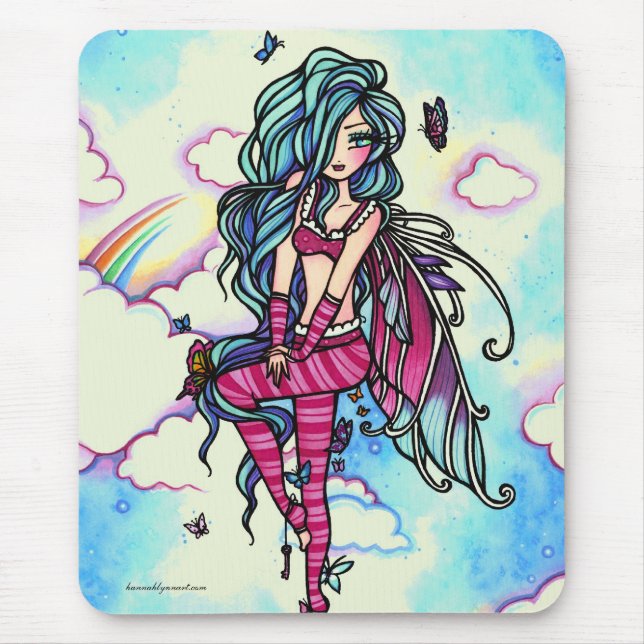 Aia Fairy Butterfly Sky Fairy Mouse Mat (Front)