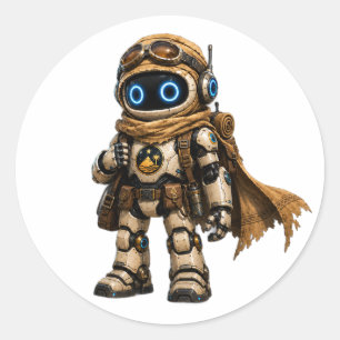 AIC Desert Travelers Robot Explorer Classic Round Sticker