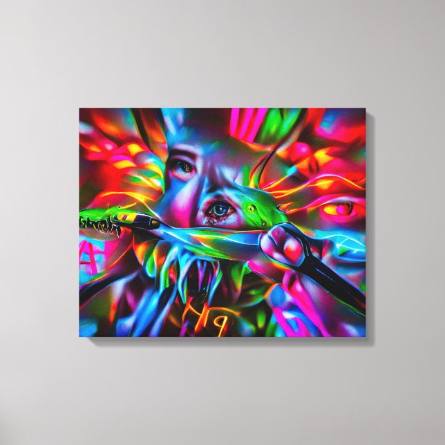 Aichmophobia:  Vivid Surreal Art Canvas Print (Front)