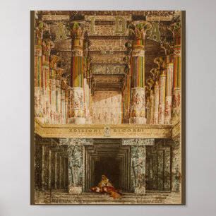 Aïda Vocal Score Cover (1872) Poster