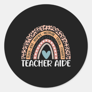 Aide 100th Day Of School Teacher Istant 1 Classic Round Sticker