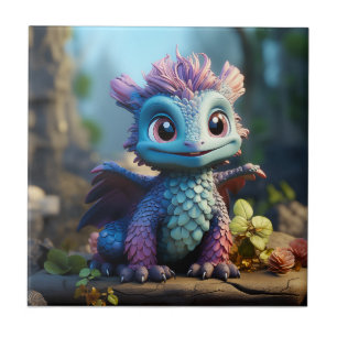 Aiden, a Whimsical Dragon Tile