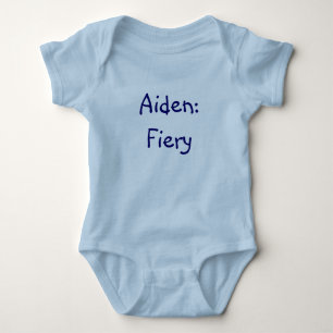 Aiden Baby Name Meaning Bodysuit