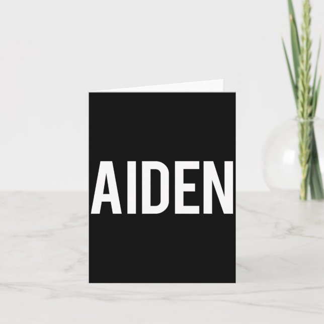 Aiden - Cool New Funny Name Fan Gift Tee  Card (Front)
