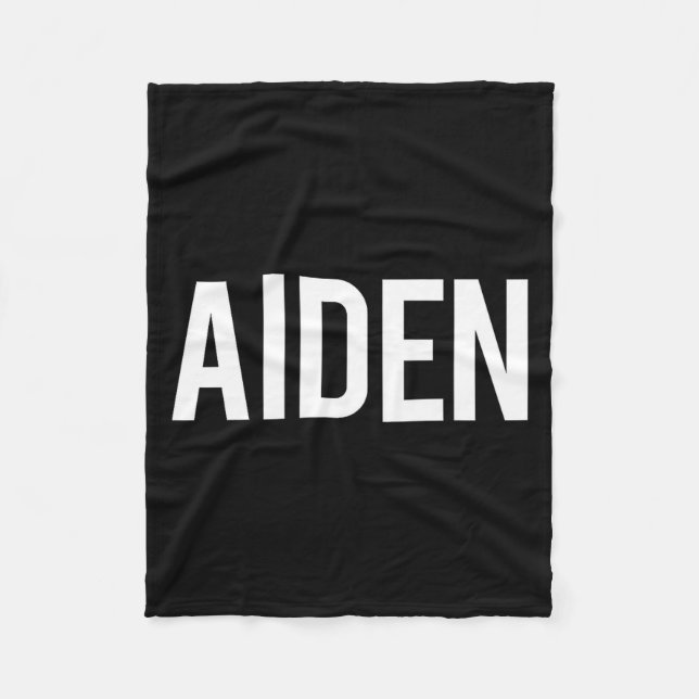 Aiden - Cool New Funny Name Fan Gift Tee  Fleece Blanket (Front)
