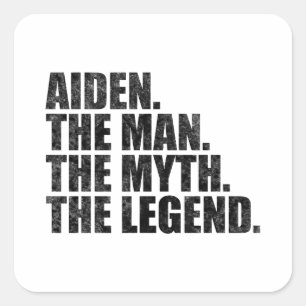 Aiden name, Aiden The Man The Myth The Legend Square Sticker