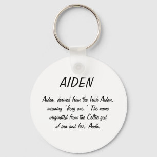 Aiden Name Meaning Key Ring