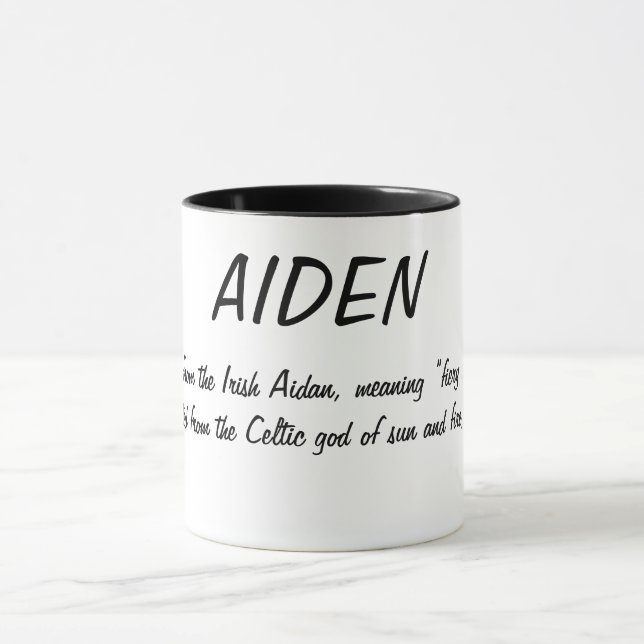 Aiden Name Meaning Mug (Center)