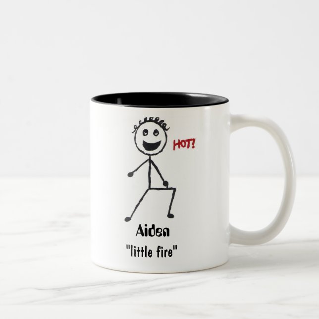 Aiden name meaning Two-Tone coffee mug (Right)