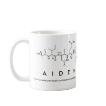 Aiden peptide name mug