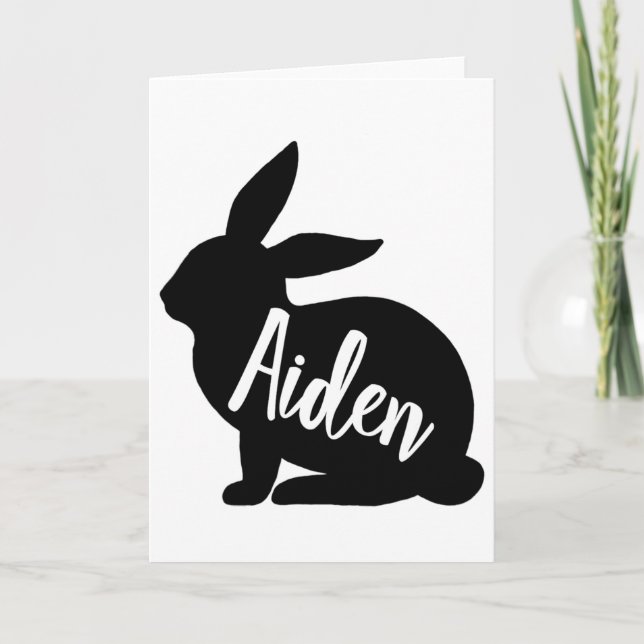 Aiden Personalised Easter Bunny Gift  Card (Front)