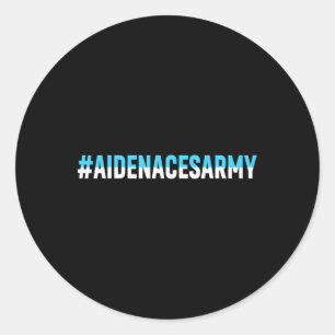 Aidenacesarmy Fight Against Cancer Leukaemia Aiden Classic Round Sticker