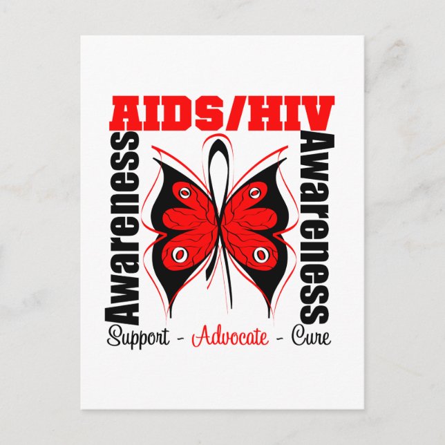 Aids Awareness Butterfly Postcard (Front)