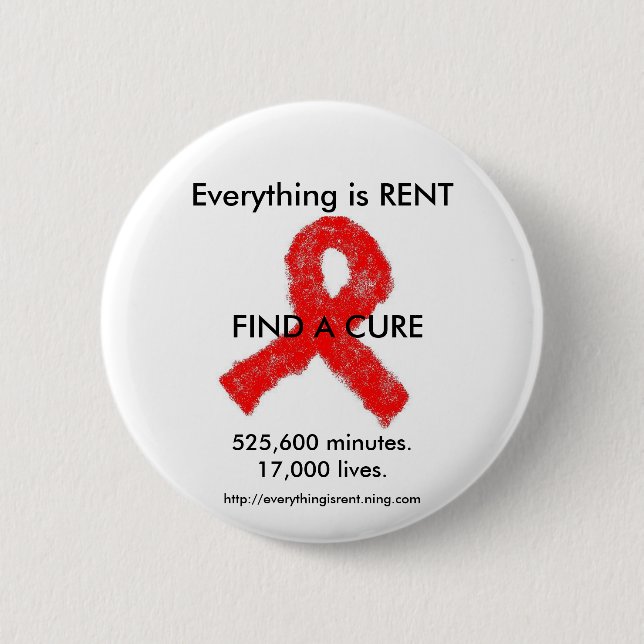 AIDS Awareness button (Front)