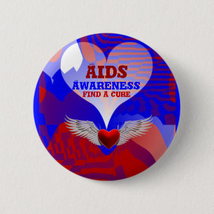 AIDS Awareness,Find A Cure_Button 6 Cm Round Badge