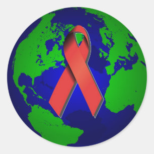 AIDS Awareness for All Classic Round Sticker