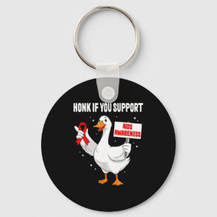 Aids_hiv Awareness Funny Goose World Aids Day Red  Key Ring