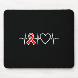 Aids Hiv Heart Disease Red Awareness Ribbon Heartb Mouse Mat