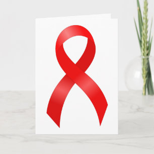 AIDS & HIV   Heart Disease & Stroke - Red Ribbon Thank You Card