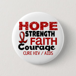 AIDS HIV HOPE 3 6 CM ROUND BADGE