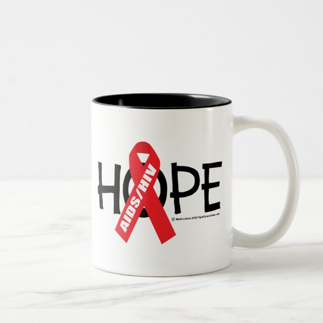 AIDS/HIV Hope Two-Tone Coffee Mug (Right)