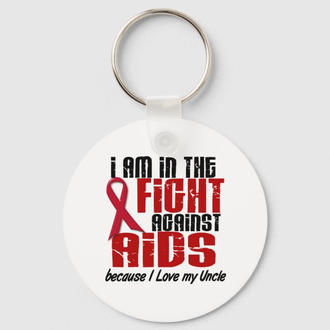AIDS HIV In The Fight 1 Uncle Key Ring (Front)