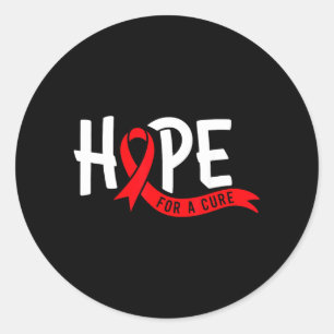 Aids Hope Red Ribbon World Aids Day Hiv Aids Classic Round Sticker