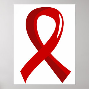 AIDS Red Ribbon 3 Poster