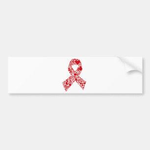 Aids Ribbon Icon Awareness Bumper Sticker