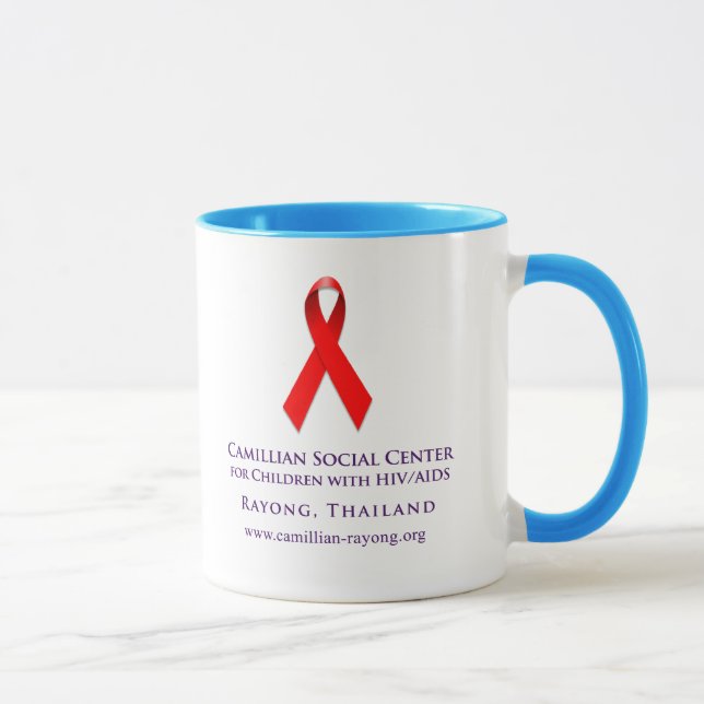 AIDS Ribbon (mug) Mug (Right)