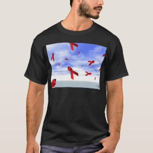 Aids Ribbons Floating in the Sky T-Shirt